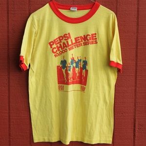 Vintage 80s PEPSI CHALLENGE 10,000 Meter T-Shirt